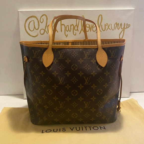 AUTHENTIC LOUIS VUITTON MONOGRAM NEVERFULL MM WITH DUST BAG - Picture 2 of 11
